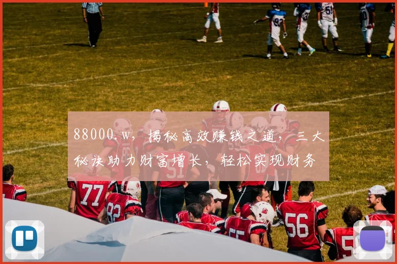88000.w，揭秘高效赚钱之道，三大秘诀助力财富增长，轻松实现财务自由